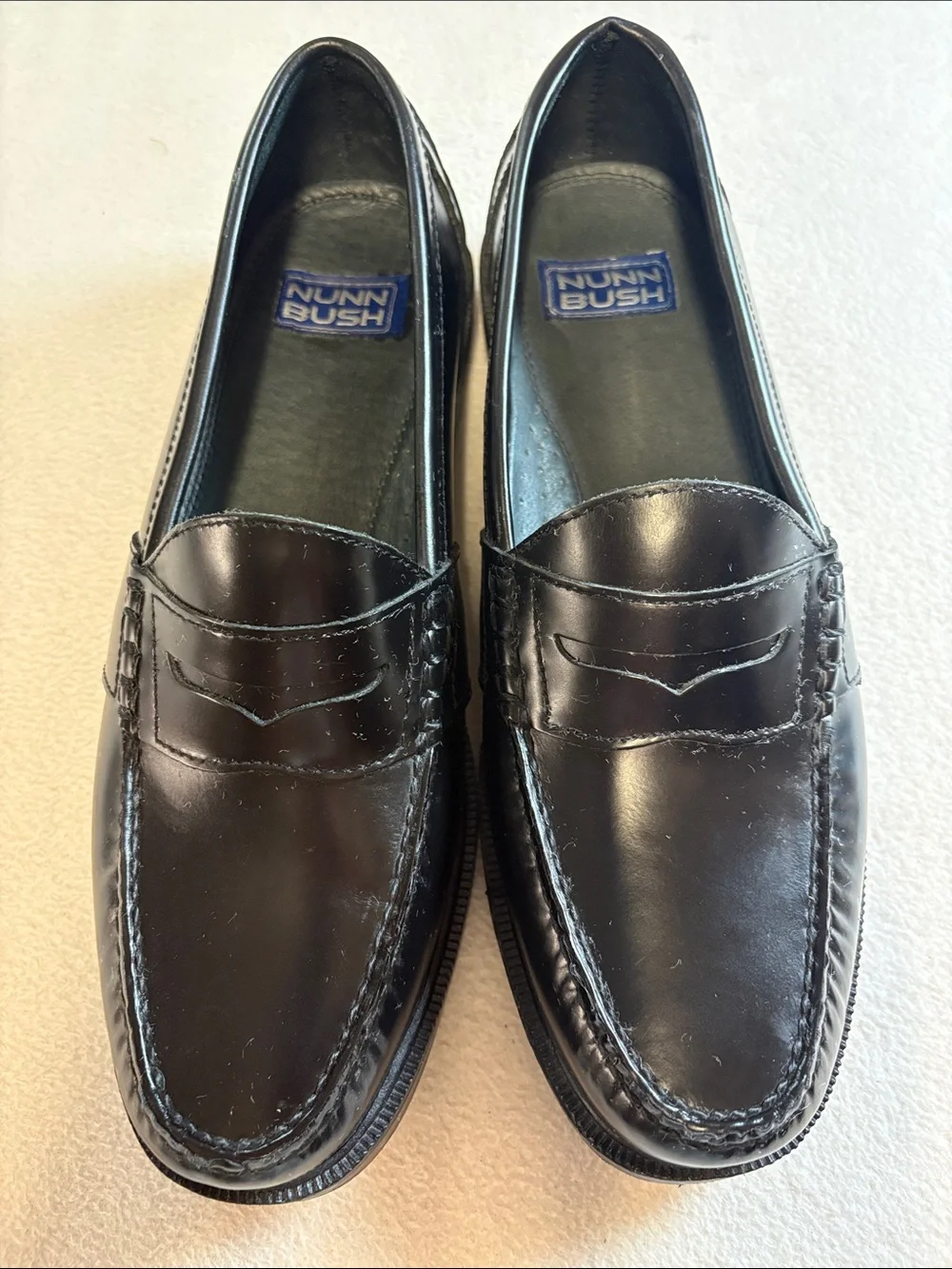 Nunn Bush Black Leather Penny Loafers